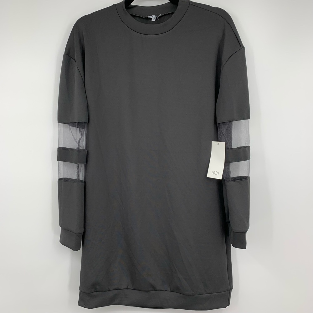 Tobi womens small dress long sleeve‎ jersey shift